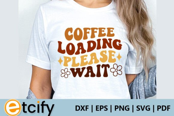 Coffee Loading Please Wait Retro SVG Review