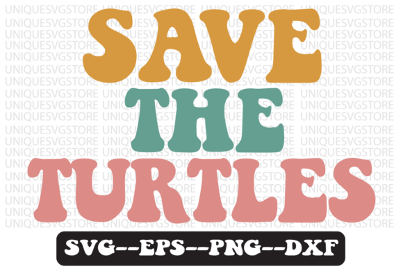 Save the Turtles Groovy Retro Svg Design Review